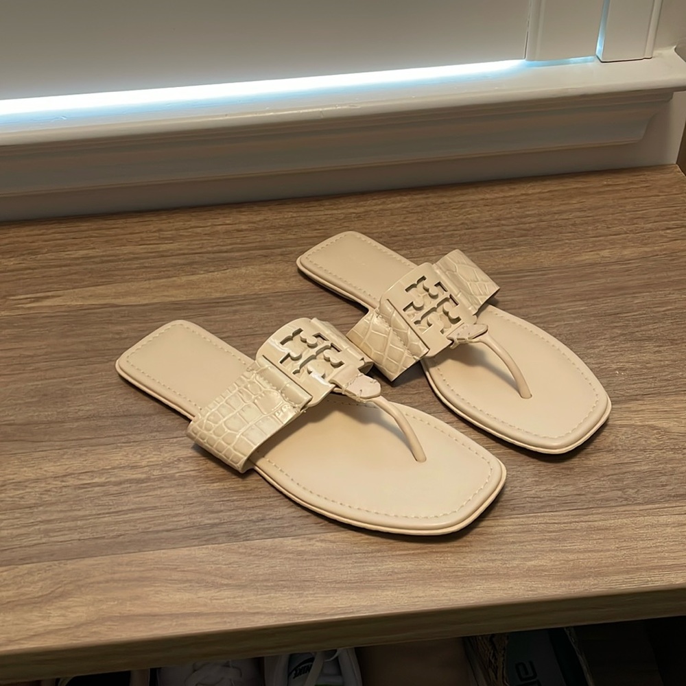 Tory Burch Georgia Sandal New Cream Size 8